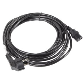 CEE 7/7->IEC 320 C13 POWER CORD 5M VDE BLACK LANBERG