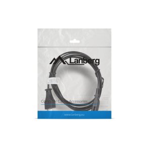CEE 7/16->IEC 320 C7 EURO (RADIO) POWER CORD 1.8M BLACK LANBERG