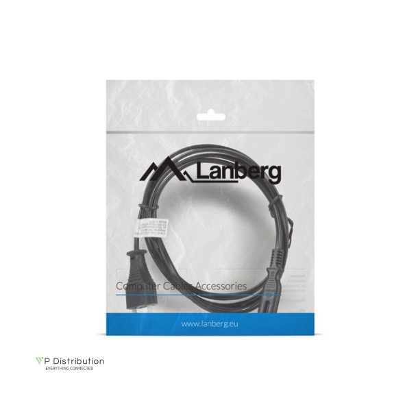 CEE 7/16->IEC 320 C7 EURO (RADIO) POWER CORD 1.8M BLACK LANBERG