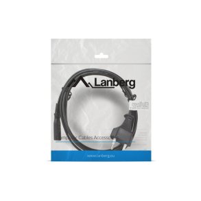 CEE 7/16->IEC 320 C7 EURO (RADIO) POWER CORD 1.8M VDE BLACK LANBERG