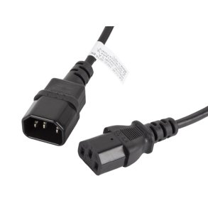 IEC 320 C13->C14 CABLE 1.8M BLACK LANBERG
