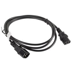 IEC 320 C13->C14 CABLE 1.8M BLACK LANBERG