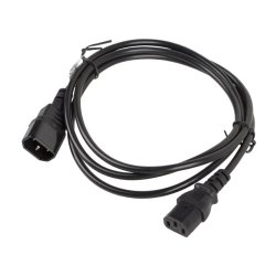 IEC 320 C13->C14 CABLE 1.8M BLACK LANBERG