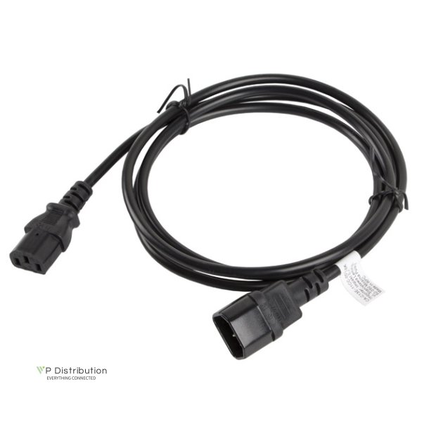 IEC 320 C13->C14 CABLE 1.8M VDE BLACK LANBERG