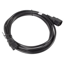 IEC 320 C13->C14 CABLE 3M VDE BLACK LANBERG