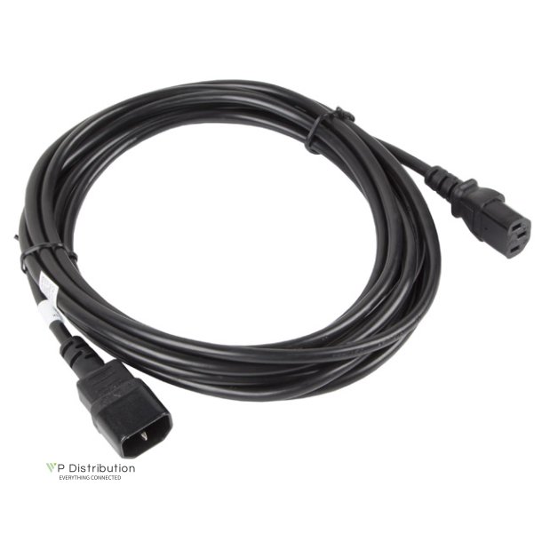 IEC 320 C13->C14 CABLE 5M VDE BLACK LANBERG