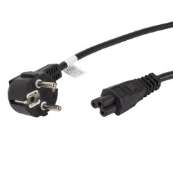 CEE 7/7 (MICKEY)->IEC 320 C5 POWER CORD 1.8M VDE BLACK LANBERG