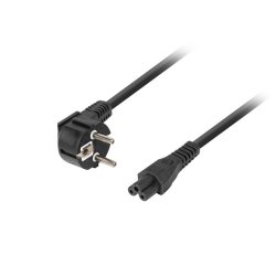 CEE 7/7 (MICKEY)->IEC 320 C5 POWER CORD 3M VDE BLACK LANBERG