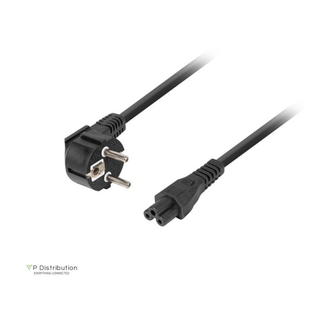 CEE 7/7 (MICKEY)->IEC 320 C5 POWER CORD 3M VDE BLACK LANBERG