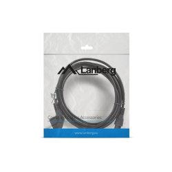 CEE 7/7 (MICKEY)->IEC 320 C5 POWER CORD 3M VDE BLACK LANBERG