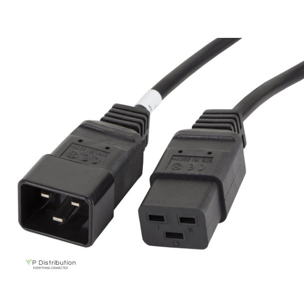 IEC 320 C19->C20 CABLE 1.8M VDE BLACK LANBERG