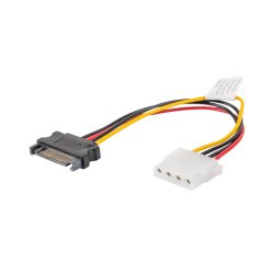 MOLEX(F)->SATA(M) CABLE 15CM LANBERG