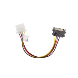 MOLEX(F)->SATA(M) CABLE 15CM LANBERG