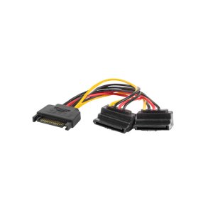 SATA(M)->2X SATA(F) CABLE 15CM ANGLED LANBERG
