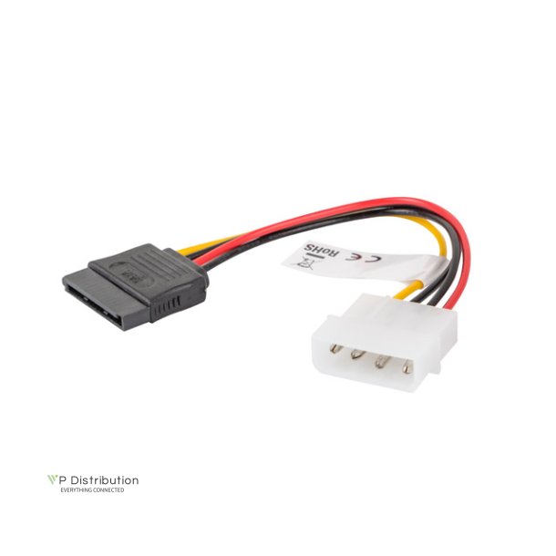 MOLEX(M)->SATA(F) CABLE 15CM LANBERG