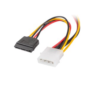 MOLEX(M)->2X SATA(F) CABLE 15CM LANBERG