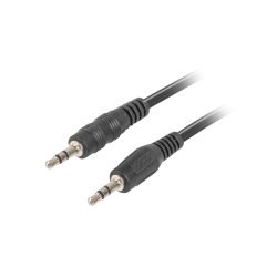 MINIJACK 3.5MM M/M 3 PIN CABLE 1.2M BLACK LANBERG