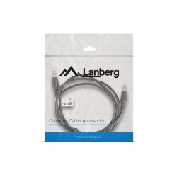 MINIJACK 3.5MM M/M 3 PIN CABLE 1.2M BLACK LANBERG