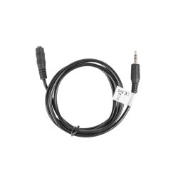 MINIJACK 3.5MM M/F 3 PIN CABLE 1.5M BLACK LANBERG