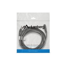 MINIJACK 3.5MM M/F 3 PIN CABLE 3M BLACK LANBERG