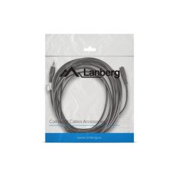 MINIJACK 3.5MM M/F 3 PIN CABLE 5M BLACK LANBERG
