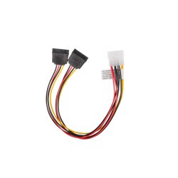 MOLEX(M) 4 PIN->2X SATA(F) 15 PIN CABLE 30CM LANBERG
