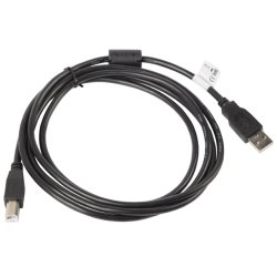USB-A(M)->USB-B(M) 2.0 CABLE 1.8M BLACK FERRITE LANBERG
