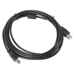 USB-A(M)->USB-B(M) 2.0 CABLE 3M BLACK FERRITE LANBERG