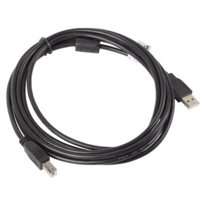 USB-A(M)->USB-B(M) 2.0 CABLE 3M BLACK FERRITE LANBERG