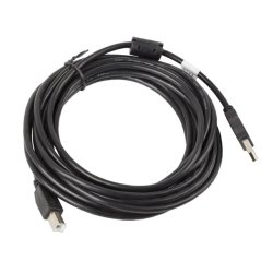 USB-A(M)->USB-B(M) 2.0 CABLE 5M BLACK FERRITE LANBERG