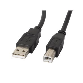USB-A(M)->USB-B(M) 2.0 CABLE 1.8M BLACK LANBERG