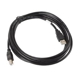 USB-A(M)->USB-B(M) 2.0 CABLE 3M BLACK LANBERG