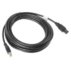 USB-A(M)->USB-B(M) 2.0 CABLE 5M BLACK LANBERG