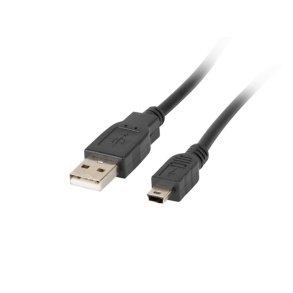 USB MINI(M)->USB-A(M) 2.0 CABLE 0.3M BLACK (CANON) LANBERG
