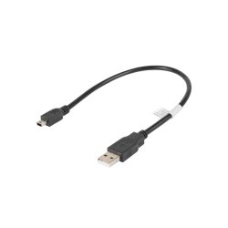 USB MINI(M)->USB-A(M) 2.0 CABLE 0.3M BLACK (CANON) LANBERG