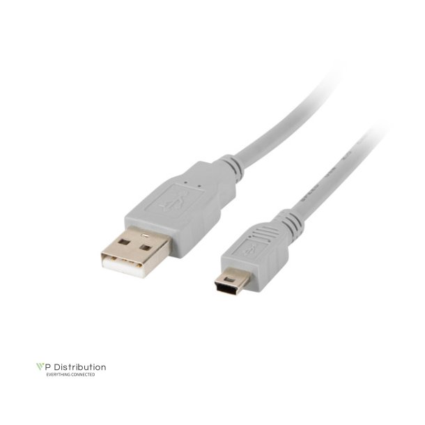 USB MINI(M)->USB-A(M) 2.0 CABLE 1.8M GREY (CANON) LANBERG