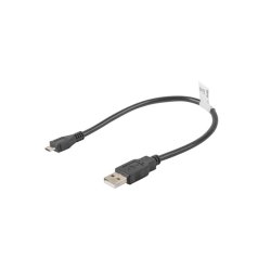 USB MICRO(M)->USB-A(M) 2.0 CABLE 0.3M BLACK LANBERG