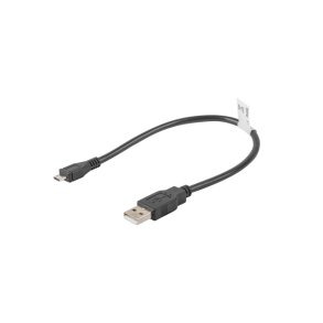 USB MICRO(M)->USB-A(M) 2.0 CABLE 0.3M BLACK LANBERG