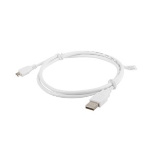 USB MICRO(M)->USB-A(M) 2.0 CABLE 1M WHITE LANBERG