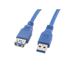 USB-A M/F 3.0 CABLE 1.8M BLUE LANBERG