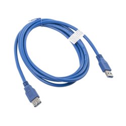 USB-A M/F 3.0 CABLE 1.8M BLUE LANBERG