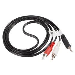 MINIJACK 3.5MM(M) 3 PIN->2X RCA (CINCH)(M) CABLE 1.5M LANBERG