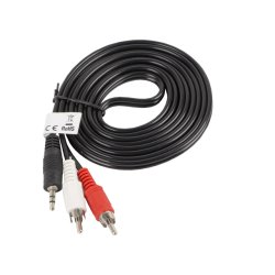 MINIJACK 3.5MM(M) 3 PIN->2X RCA (CHINCH)(M) CABLE 2M LANBERG
