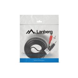 MINIJACK 3.5MM(M) 3 PIN->2X RCA (CHINCH)(M) CABLE 2M LANBERG