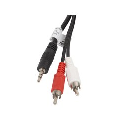 MINIJACK 3.5MM(M) 3 PIN->2X RCA (CHINCH)(M) CABLE 5M LANBERG