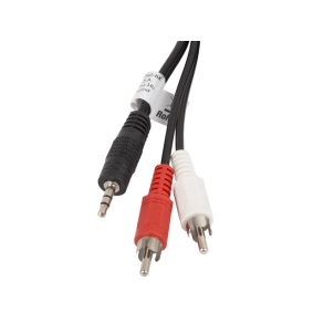MINIJACK 3.5MM(M) 3 PIN->2X RCA (CHINCH)(M) CABLE 5M LANBERG