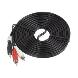 MINIJACK 3.5MM(M) 3 PIN->2X RCA (CHINCH)(M) CABLE 5M LANBERG