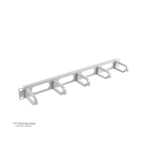 19" CABLE MANAGEMENT PANEL 5 RINGS - TYPE B 1U GREY LANBERG