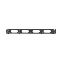 19" CABLE MANAGEMENT PANEL 5 RINGS - TYPE B 1U BLACK LANBERG