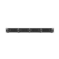 19" CABLE MANAGEMENT BRUSH PANEL 5 RINGS TYPE B 1U BLACK LANBERG